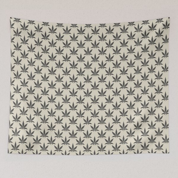 Item preview, Black cannabis leaf seamless pattern designed and sold by Natbasil.