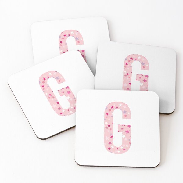 Item preview, Letter G - pink / purple / white stars designed and sold by JessisArt.