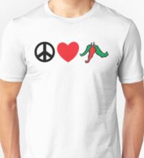 Cinco de Mayo "Peace Love Hot Chile Peppers" Unisex T-Shirt