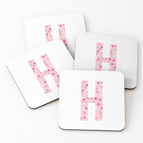Item preview, Letter H - pink / purple / white stars designed and sold by JessisArt.