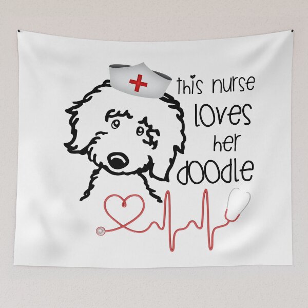 Item preview, This Nurse Loves Her Doodle Goldendoodle Labradoodle Aussiedoodle Mom  designed and sold by monicacarr.