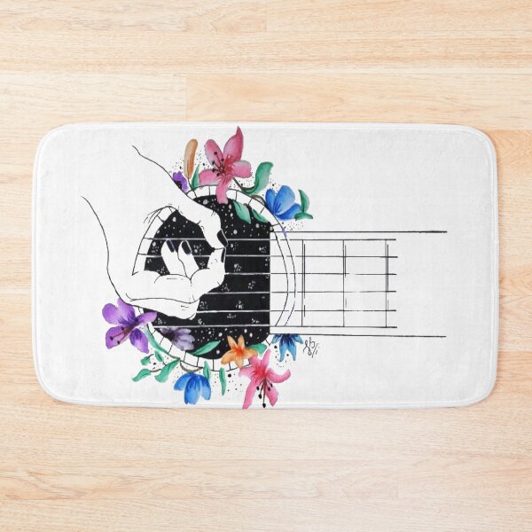 Item preview, Guitar with flowers designed and sold by Artistic Sunflower.