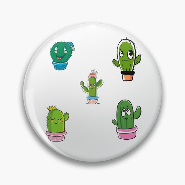 Item preview, Cacti with cute face 1   designed and sold by TheWhiteRhyno.