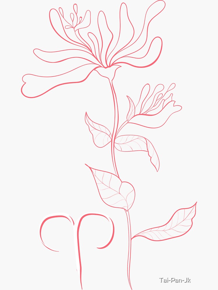 "Aries Honeysuckle Zodiac Sign Astrological Symbolism Star Sign