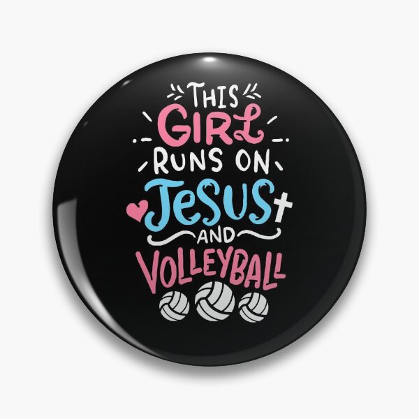 Item preview, This Girl Runs On Jesus And Volleyball designed and sold by Betsytiptoe.