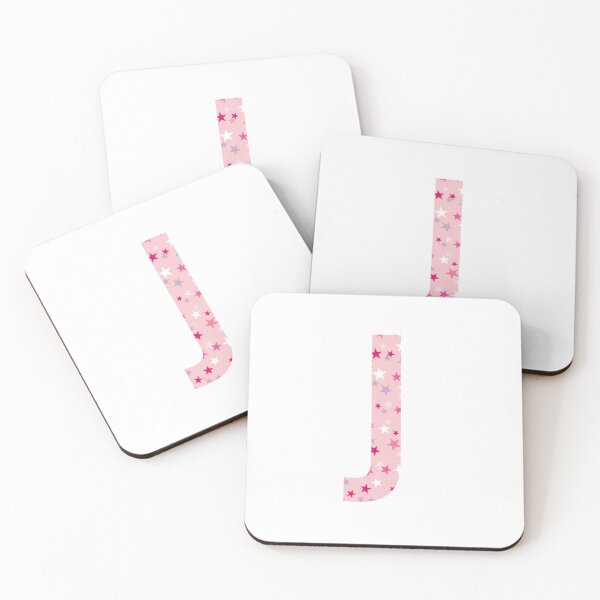 Item preview, Letter J - pink / purple / white stars designed and sold by JessisArt.