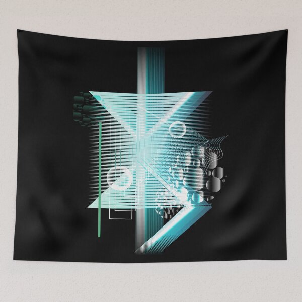 Item preview, Galaxy Space Geometric blue abstract designed and sold by Carolina Salazar.