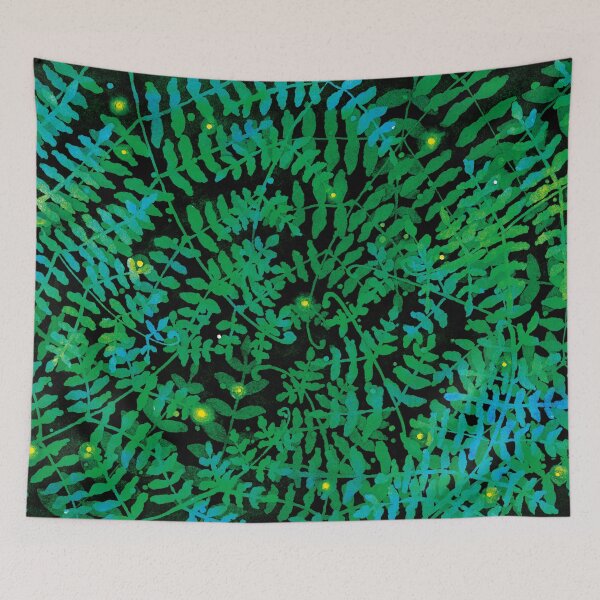 Item preview, Fireflies Among Ferns designed and sold by AlicjaCurioseur.