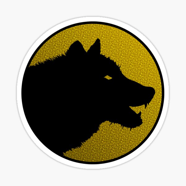 Lone wolf / dog logo on color Sticker