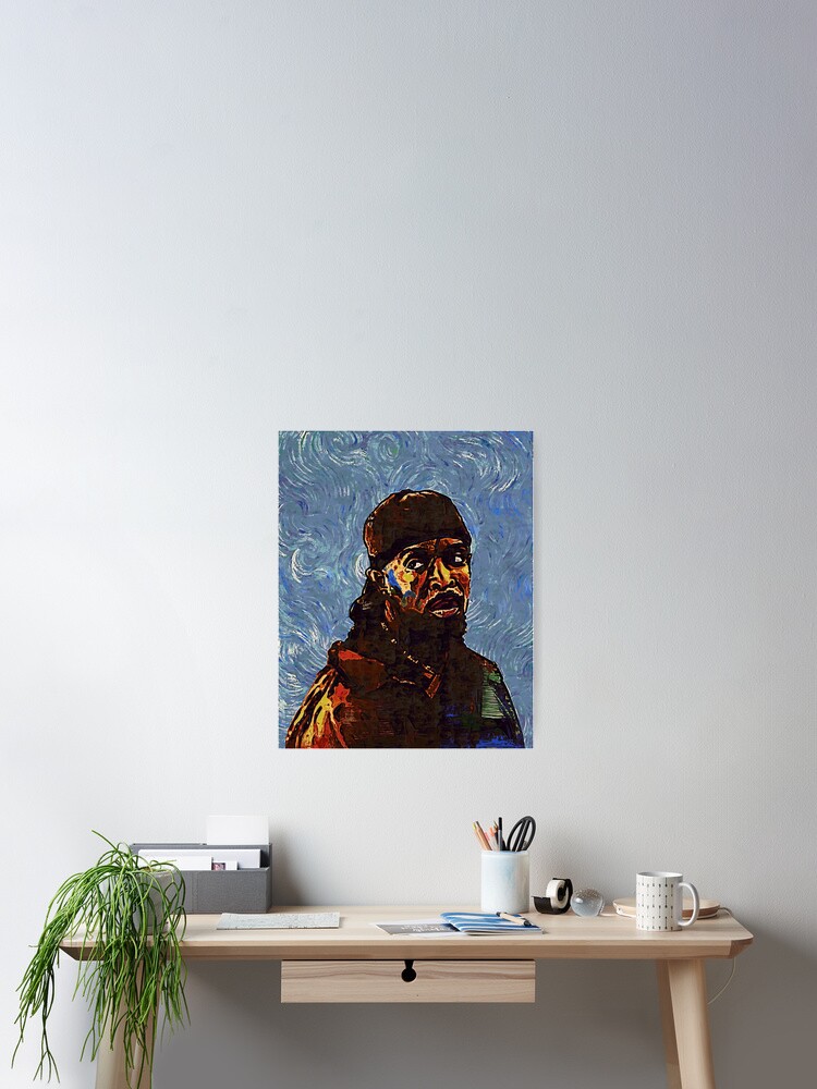 Thumbnail 2 of 3, Poster, Omar Little by VanGogh - www.art-customized.com designed and sold by art-customized.