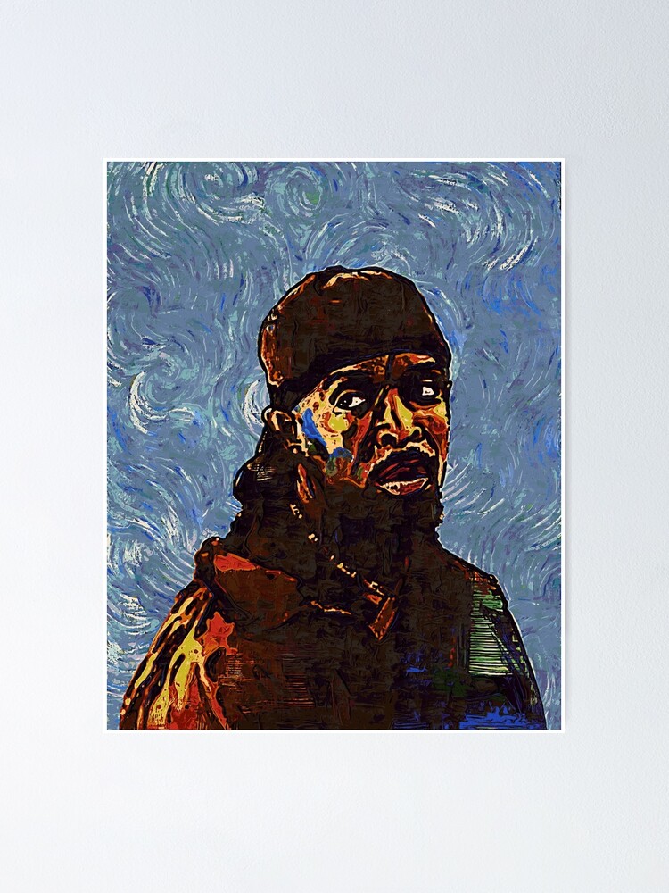 Thumbnail 1 of 3, Poster, Omar Little by VanGogh - www.art-customized.com designed and sold by art-customized.