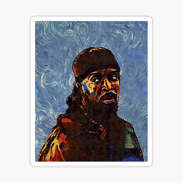 Vista previa del artículo con la obra «Omar Little de VanGogh - www.art-customized.com», diseñado y vendido por art-customized.