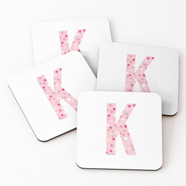 Item preview, Letter K - pink / purple / white stars designed and sold by JessisArt.