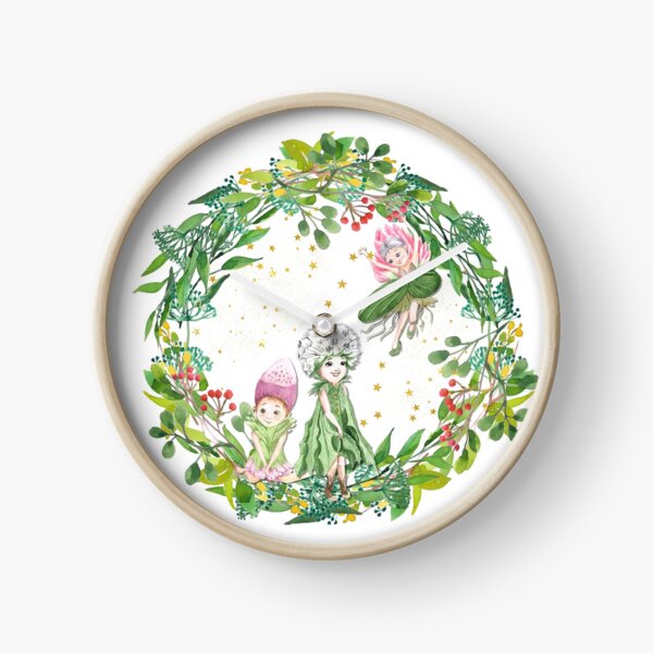 Item preview, Three Garden Fairies in Wreath designed and sold by monicacarr.