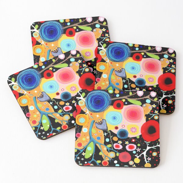 Item preview, Awesome Black Floral Red polka Dots Pattern designed and sold by rupydetequila.