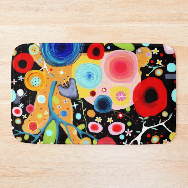 Item preview, Awesome Black Floral Red polka Dots Pattern designed and sold by rupydetequila.