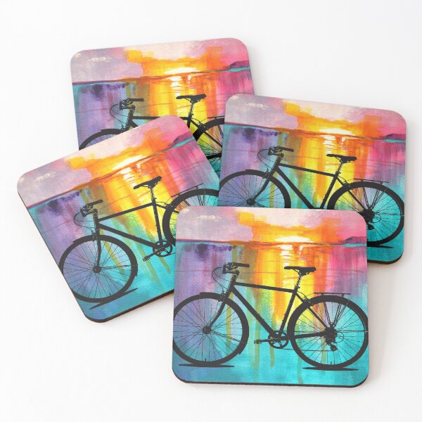 Item preview, Beach Bike Sunset Summer Coastal Art Design designed and sold by NancyMerkle.