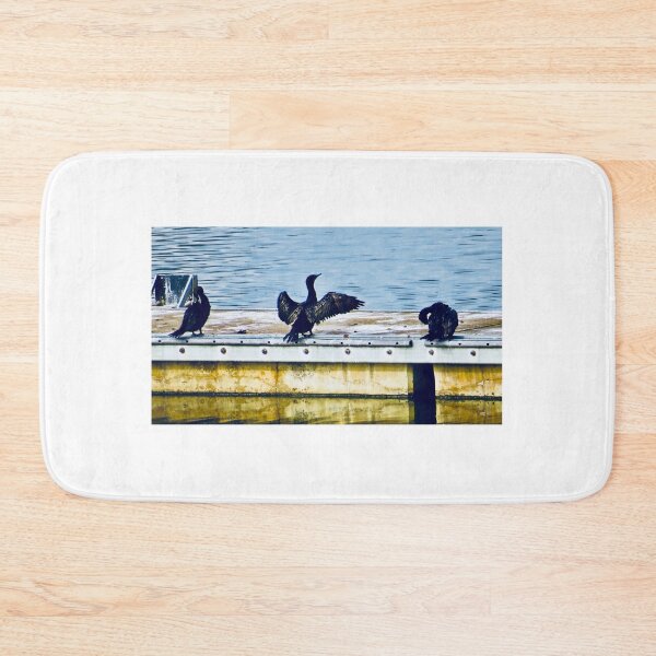 Item preview, Black Cormorant （黑鸬鹚） fanning its wings after a swim by Bao-Er designed and sold by Chinaspaces.