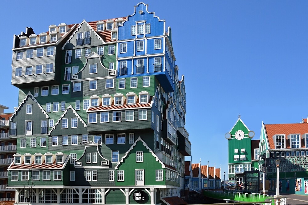 "Hotel made of Zaanse huisjes" by Arie Koene Redbubble