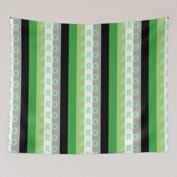 Item preview, Aromantic Pride Flag with Text designed and sold by Nabibibi.