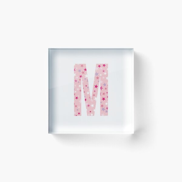 Item preview, Letter M - pink / purple / white stars designed and sold by JessisArt.