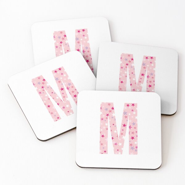 Item preview, Letter M - pink / purple / white stars designed and sold by JessisArt.