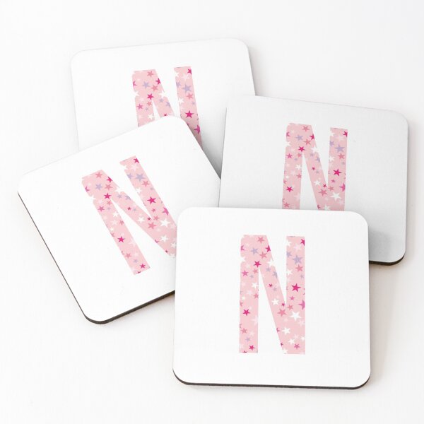 Item preview, Letter N - pink / purple / white stars designed and sold by JessisArt.