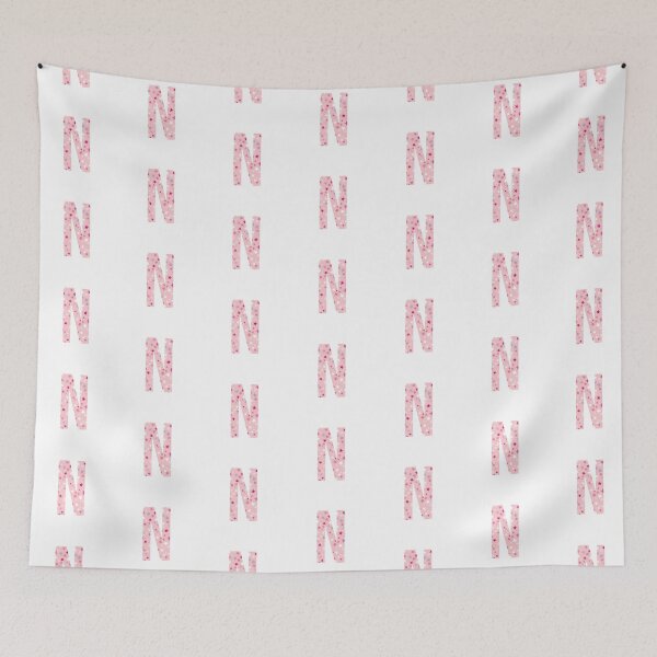Item preview, Letter N - pink / purple / white stars designed and sold by JessisArt.