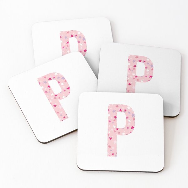Item preview, Letter P - pink / purple / white stars designed and sold by JessisArt.
