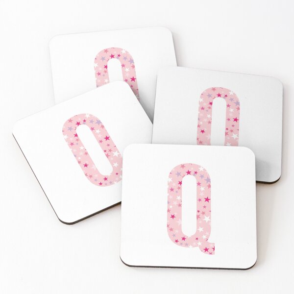 Item preview, Letter Q - pink / purple / white stars designed and sold by JessisArt.