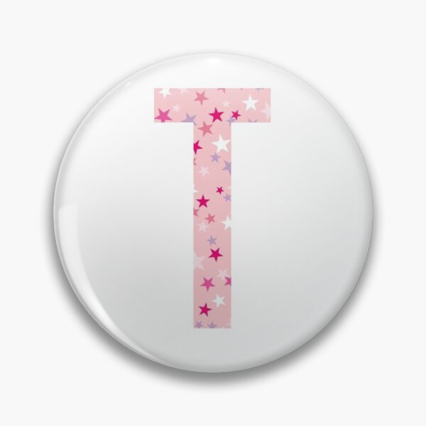 Item preview, Letter T - pink / purple / white stars designed and sold by JessisArt.