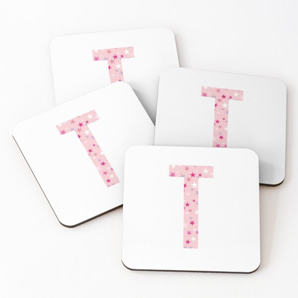 Item preview, Letter T - pink / purple / white stars designed and sold by JessisArt.
