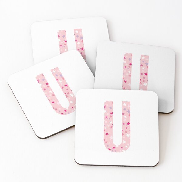 Item preview, Letter U - pink / purple / white stars designed and sold by JessisArt.