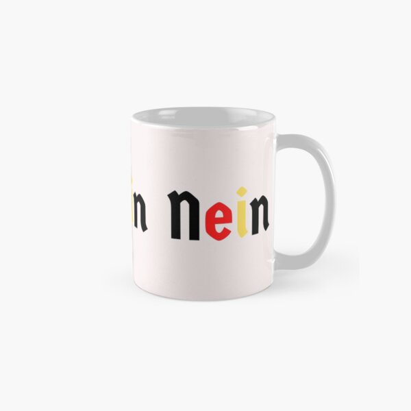 No Nein German Flag Writing German Deutsch Classic Mug