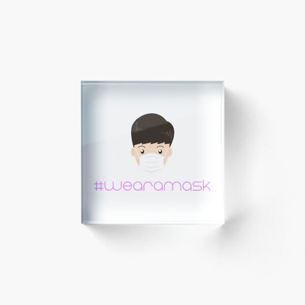 Item preview, Chico con una mascarilla con el hashtag #wearamask designed and sold by NebularNerd.