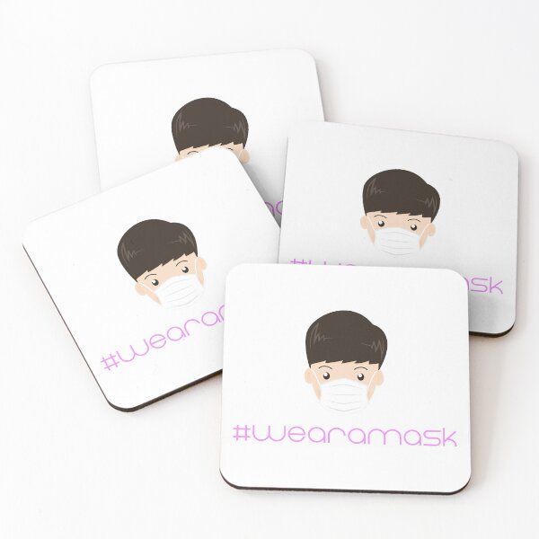 Item preview, Guy wearing a facemask with hashtag #wearamask  designed and sold by NebularNerd.