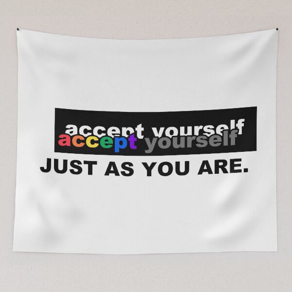 Item preview, Inspirational message of self-love - Accept yourself (and others) - just as you are designed and sold by originalsusie.