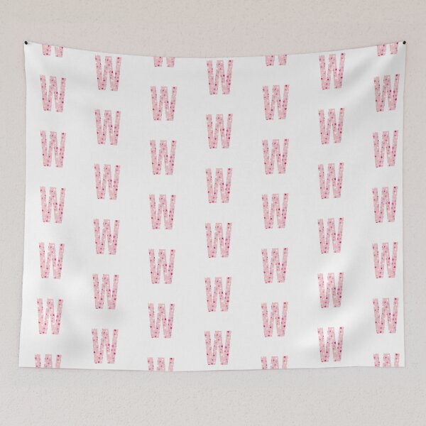 Item preview, Letter W - pink / purple / white stars designed and sold by JessisArt.