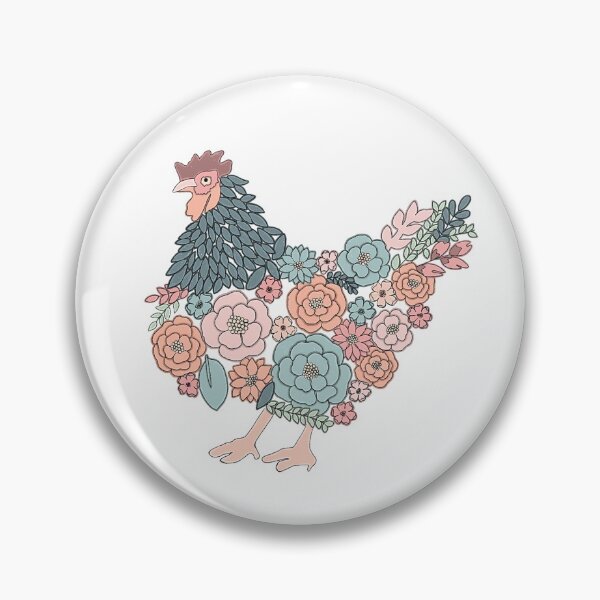 Item preview, Floral chicken  designed and sold by Emily Walden.