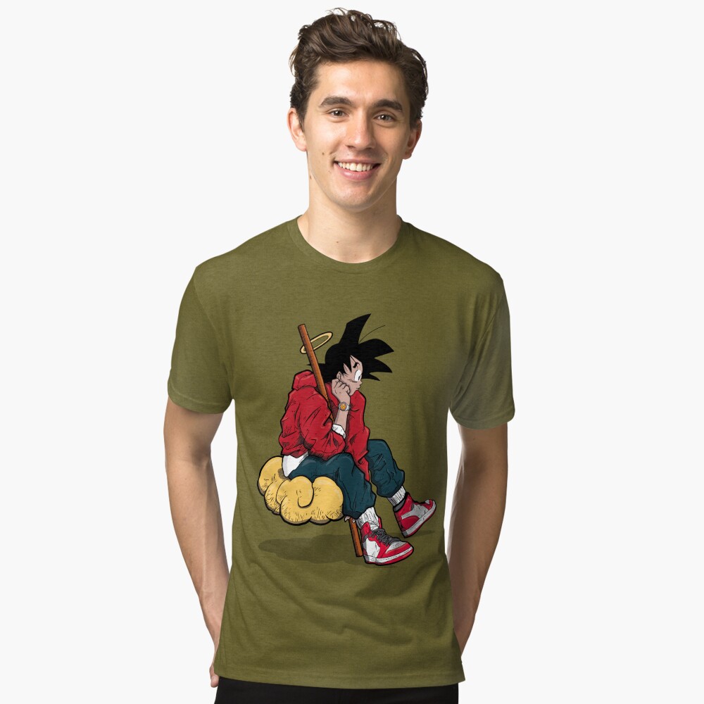 T Shirt Dragon Ball Nike, & background, Goku Swag HD phone