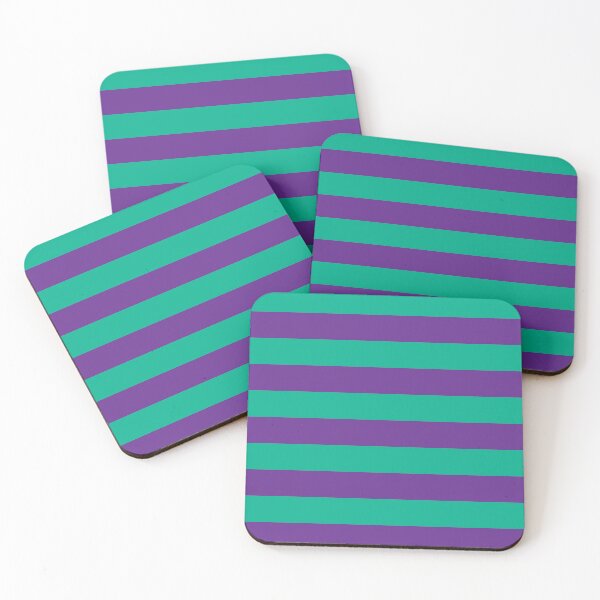 Item preview, Teal & Dark Purple Stripes Pattern designed and sold by CTADesigns.