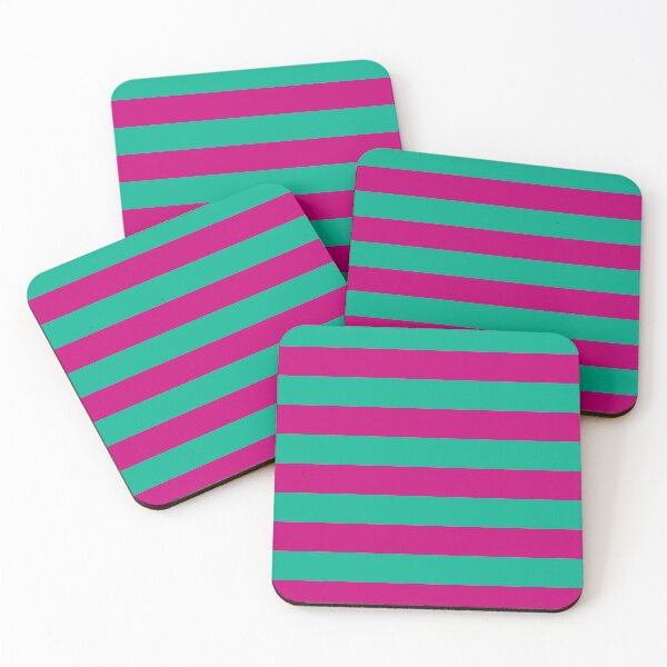 Item preview, Teal & Bright Pink Stripes Pattern designed and sold by CTADesigns.