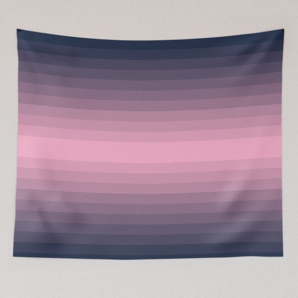 Item preview, Blue to pink gradient / ombre stripes designed and sold by wordznart.