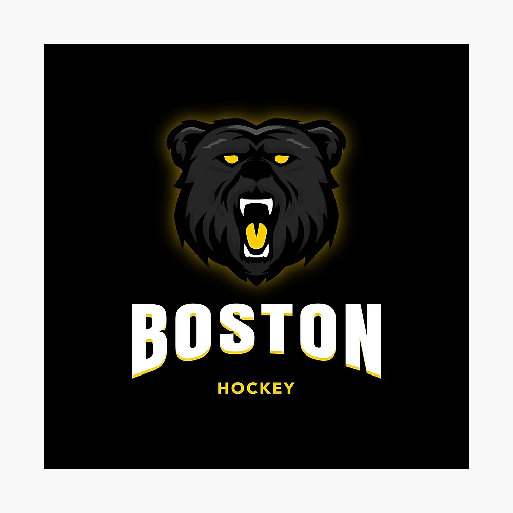 Boston Bruins Hockey Photographic Print by BVHstudio