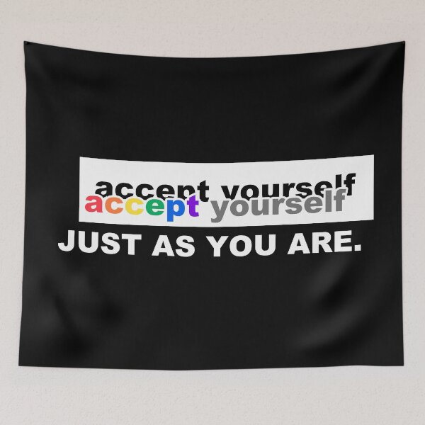 Item preview, Inspirational message of self-love - Accept yourself - just as you are  designed and sold by originalsusie.