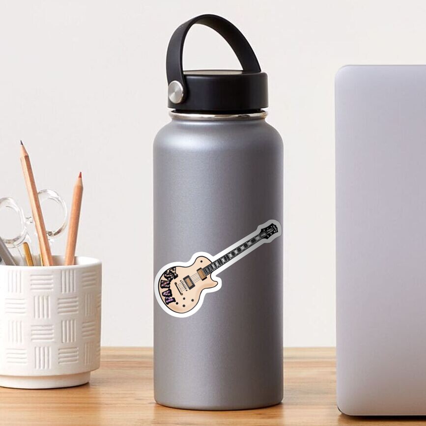 "Pansy Guitar" Sticker for Sale by iridiumarts Redbubble