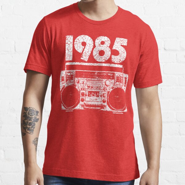 1985 Boombox Distressed Graphic Essential T-Shirt