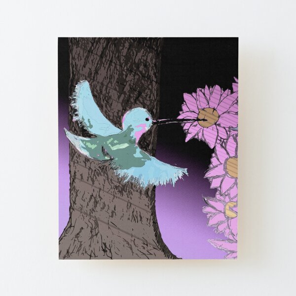 Humming Bird by Dre Wood Mounted Print