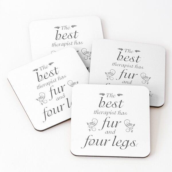 Item preview, The Best Therapist Has Fur and Four Legs in Simple Black and White designed and sold by Kristen Glanzmann.