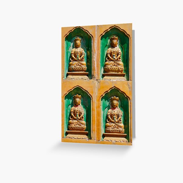 Little Statues from a temple on Longevity Hill (万寿山; 萬壽山; Wànshòu Shān) Beijing China Sticker Greeting Card